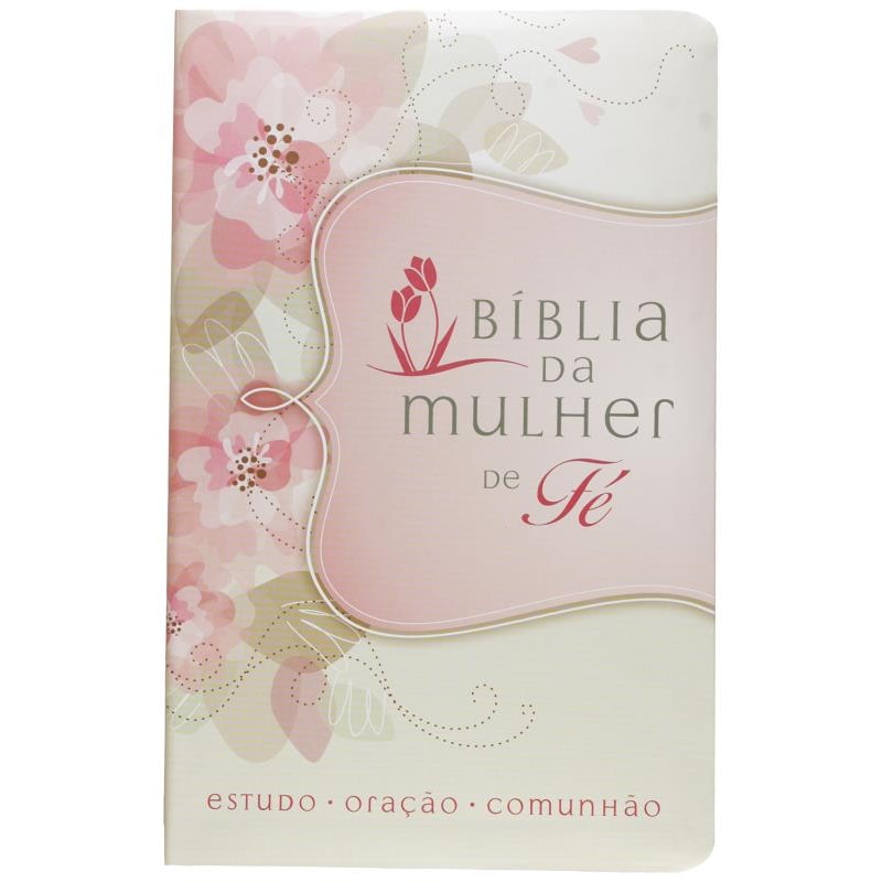 BÍBLIA DA MULHER DE FÉ, NVI, COURO SOFT, FLORES
