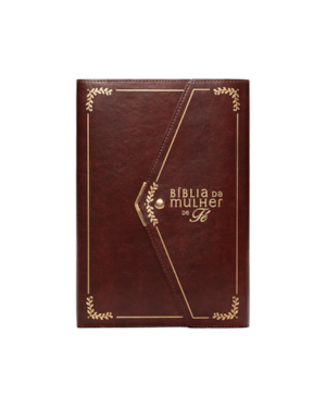 BÍBLIA DA MULHER DE FÉ NVI, LETRA GRANDE, COM DEVOCIONAIS DE SHEILA WALSH, CAPA LUXO VINHO COM FECHAMENTO CARTEIRA: NOVA VERSÃO INTERNACIONAL