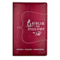 BÍBLIA DA MULHER DE FÉ NVI, LETRA TRADICIONAL, COM DEVOCIONAIS DE SHEILA WALSH, CAPA LUXO VERMELHA