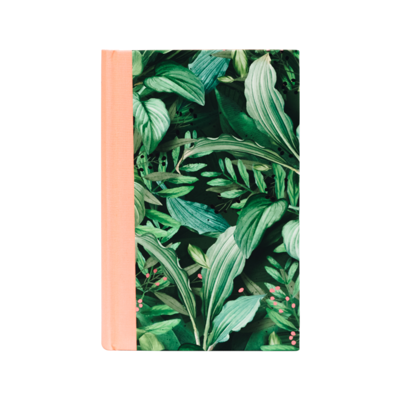 BÍBLIA DA MULHER DE FÉ NVI, TECIDO ROSA E FOLHAGEM SOBRE CAPA DURA