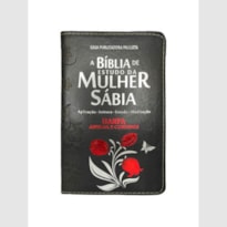 BÍBLIA DA MULHER SÁBIA COM HARPA - MOD 01 TULIPA PRETA
