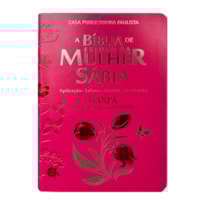 BÍBLIA DA MULHER SÁBIA FULL COLOR C/ HARPA - TULIPA PINK