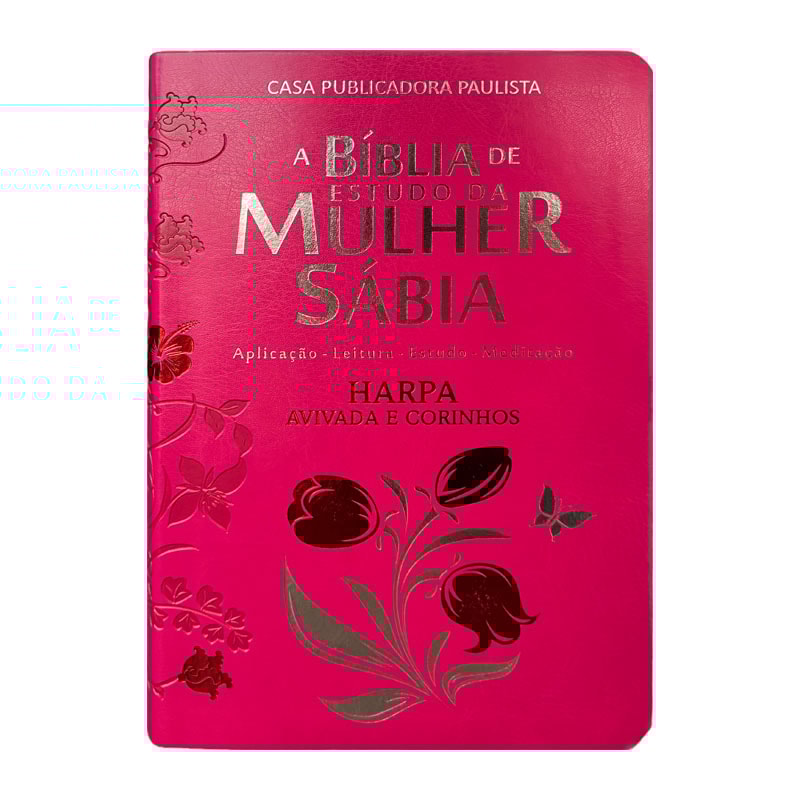 BÍBLIA DA MULHER SÁBIA FULL COLOR C/ HARPA - TULIPA PINK