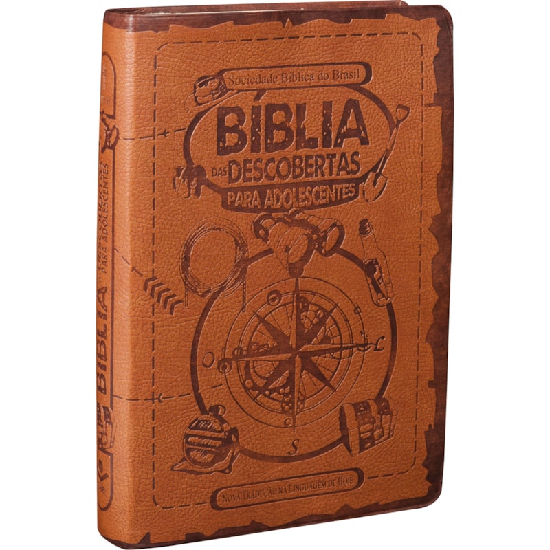 BÍBLIA DAS DESCOBERTAS PARA ADOLESCENTES NTLH | SBB | A BÍBLIA DAS DESCOBERTAS PARA ADOLESCENTES - CAPA EM COURO SINTÉTICO, MARROM CLARO: NOVA TRADUÇÃO NA LINGUAGEM DE HOJE (NTLH)