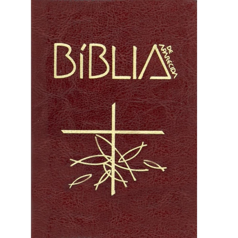 Biblia de aparecida letra grande marrom