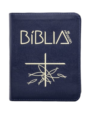 Bíblia de Aparecida média zíper azul