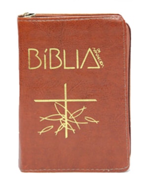 BIBLIA DE APARECIDA MÉDIA - ZÍPER MARROM
