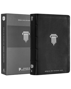 BÍBLIA DE ESTUDO ACF, COURO LEGÍTIMO PRETO, LEITURA PERFEITA, PREMIER COLLECTION | COM COMENTÁRIOS DA KING JAMES STUDY BIBLE