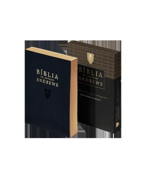 BIBLIA DE ESTUDO ANDREWS - NAA CAPA COURO PRETA