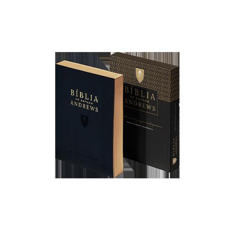 BIBLIA DE ESTUDO ANDREWS - NAA CAPA COURO PRETA