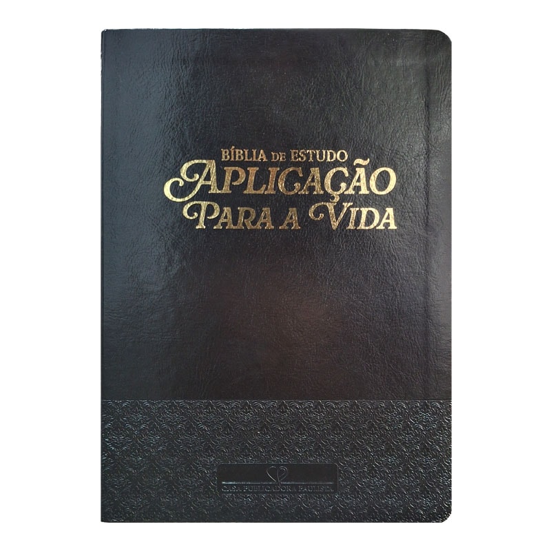 BÍBLIA DE ESTUDO APLICAÇÃO PARA VIDA CAPA PU LUXO - PRETA