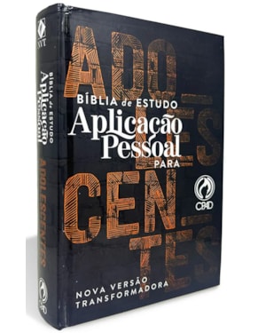 BÍBLIA DE ESTUDO APLICAÇÃO PESSOAL PARA ADOLESCENTES MÉDIA LARANJA CAPA DURA NVT