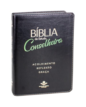 BÍBLIA DE ESTUDO CONSELHEIRA NAA, LETRA REGULAR, COM MAPA, CAPA COURO SINTÉTICO PRETA: NOVA ALMEIDA ATUALIZADA (NAA)