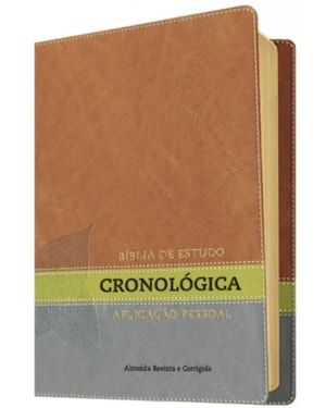 BÍBLIA DE ESTUDO CRONOLÓGICA APLICAÇÃO PESSOAL TARJA VERDE OU MARROM