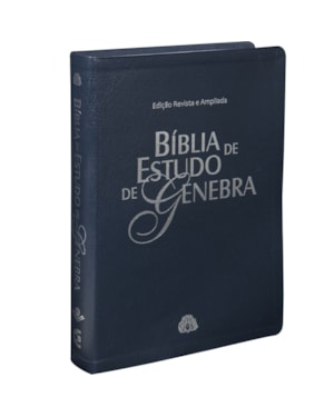 BÍBLIA DE ESTUDO DE GENEBRA - COURO BONDED AZUL: ALMEIDA REVISTA E ATUALIZADA (ARA)