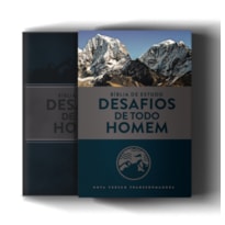 BÍBLIA DE ESTUDO: DESAFIOS DE TODO HOMEM - 3ª EDIÇÃO - NVT: CAPA AZUL E CINZA