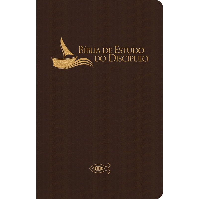 BÍBLIA DE ESTUDO DO DISCÍPULO - LUXO REVISADA E ATUALIZADA (IBB) MARROM