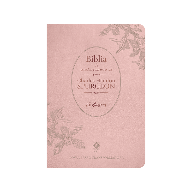 Biblia de estudo e sermões Spurgeon - Rosé