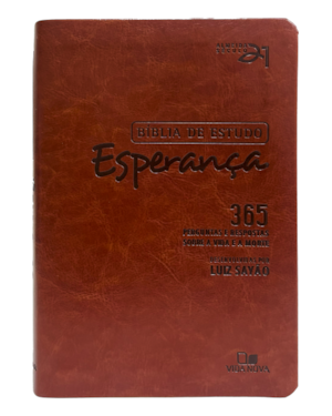 Bíblia de estudo Esperança - Capa Couro Simulado: 365 perguntas e respostas sobre a vida e a morte
