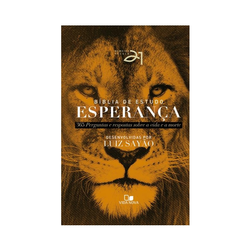 Bíblia de estudo Esperança - Capa dura - Leão: 365 perguntas e respostas sobre a vida e a morte