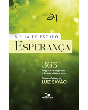Bíblia de estudo Esperança - Capa dura - Verde luzes: 365 perguntas e respostas sobre a vida e a morte