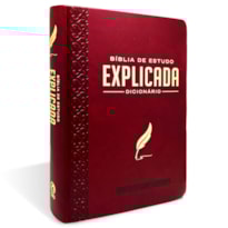 BÍBLIA DE ESTUDO EXPLICADA MÉDIA LUXO VINHO