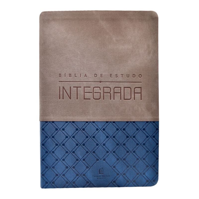 BÍBLIA DE ESTUDO INTEGRADA NVI, CAPA LUXO AZUL E GRAFITE - UMA PERSPECTIVA EM ORDEM CRONOLÓGICA DAS ESCRITURAS