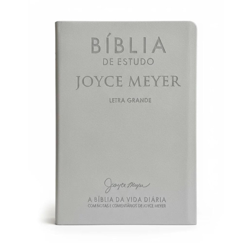 BÍBLIA DE ESTUDO JOYCE MEYER | NVI | LETRA GRANDE | CAPA CINZA - GRANDE