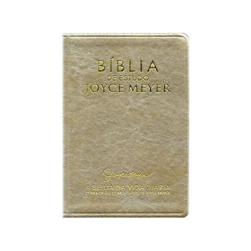 BÍBLIA DE ESTUDO JOYCE MEYER | NVI | LETRA MÉDIA | CAPA DOURADA