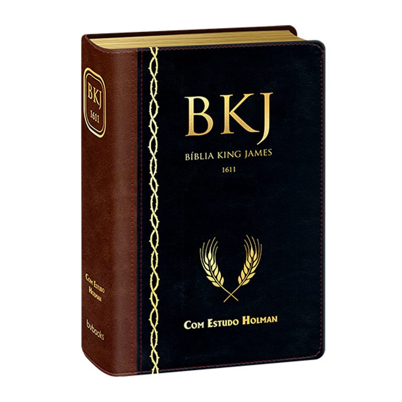 BÍBLIA DE ESTUDO KING JAMES - FIEL 1611 - MARROM E PRETO