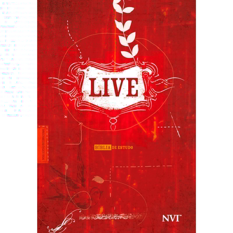 BÍBLIA DE ESTUDO LIVE - NVI - LUXO ESTAMPADA VERMELHA