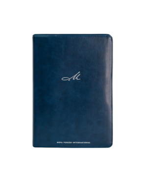 BÍBLIA DE ESTUDO MACARTHUR NVI, LETRA TRADICIONAL, FONTE LEITURA PERFEITA, CAPA LUXO AZUL