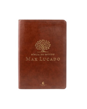 BÍBLIA DE ESTUDO MAX LUCADO NVI, LETRA TRADICIONAL, FONTE LEITURA PERFEITA, CAPA LUXO MARROM