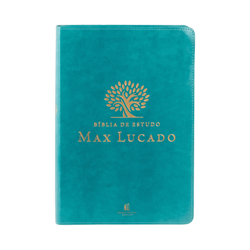 BÍBLIA DE ESTUDO MAX LUCADO NVI, LETRA TRADICIONAL, FONTE LEITURA PERFEITA, CAPA LUXO VERDE
