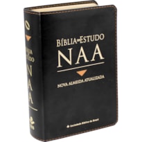 BÍBLIA DE ESTUDO NAA - TAMANHO PORTÁTIL - SBB - CAPA EM COURO SINTÉTICO, PRETA: NOVA ALMEIDA ATUALIZADA (NAA)