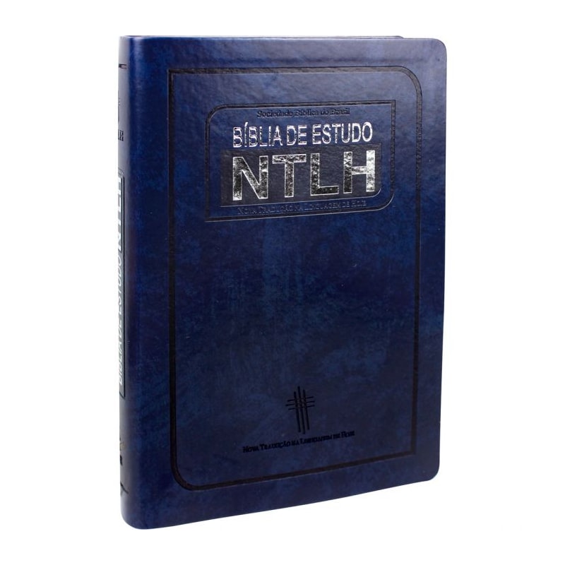 BÍBLIA DE ESTUDO NTLH - COURO SINTÉTICO AZUL ESCURO: NOVA TRADUÇÃO NA LINGUAGEM DE HOJE (NTLH)