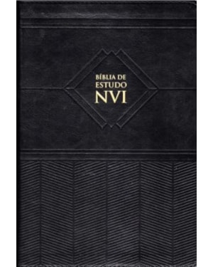 Bíblia de estudo NVI - Preta - Capa luxo