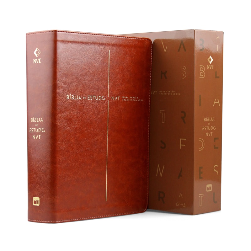 BÍBLIA DE ESTUDO NVT (NOVA VERSÃO TRANSFORMADORA): CAPA MARROM