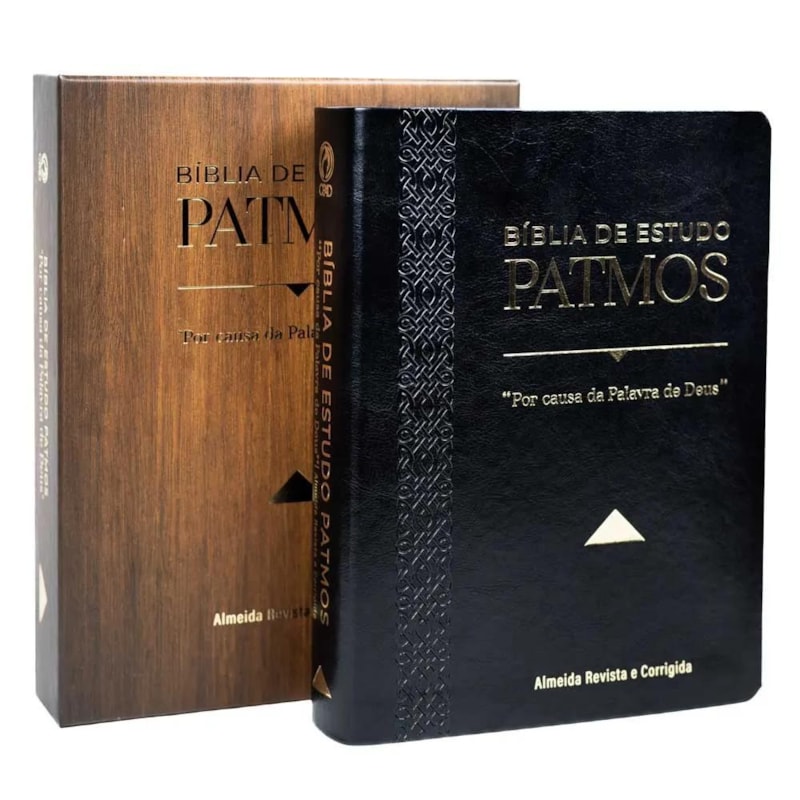 BÍBLIA DE ESTUDO PATMOS: GRANDE - LUXO - PRETA