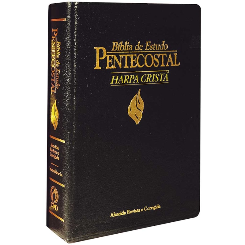 BÍBLIA DE ESTUDO PENTECOSTAL MÉDIA LUXO HARPA PRETA