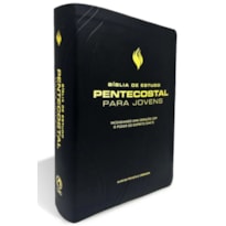 BÍBLIA DE ESTUDO PENTECOSTAL PARA JOVENS MÉDIA LUXO PRETA