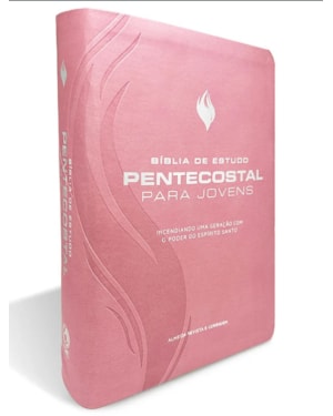 BÍBLIA DE ESTUDO PENTECOSTAL PARA JOVENS MÉDIA LUXO ROSA