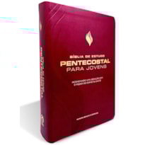 BÍBLIA DE ESTUDO PENTECOSTAL PARA JOVENS MÉDIA LUXO VINHO