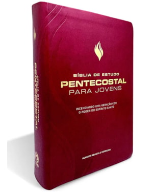 BÍBLIA DE ESTUDO PENTECOSTAL PARA JOVENS MÉDIA LUXO VINHO