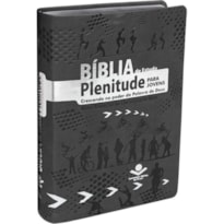 BÍBLIA DE ESTUDO PLENITUDE PARA JOVENS NTLH, LETRA REGULAR, COM MAPA, CAPA COURO SINTÉTICO CINZA: NOVA TRADUÇÃO NA LINGUAGEM DE HOJE (NTLH)