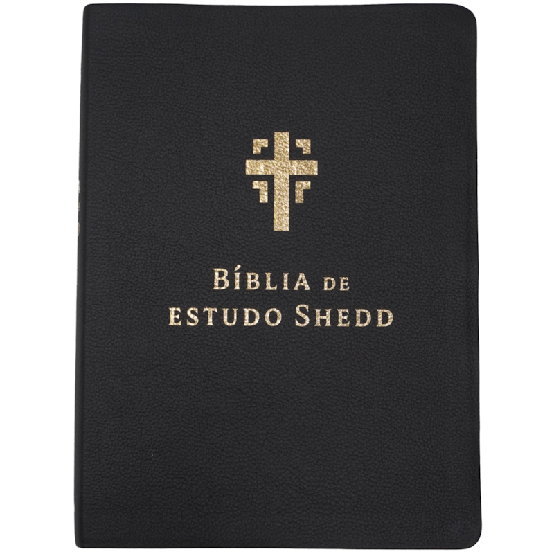 Bíblia de estudo Shedd - couro legítimo preto