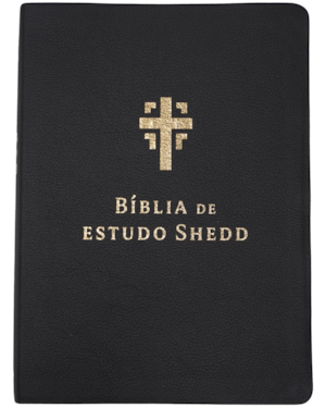Bíblia de estudo Shedd - couro legítimo preto