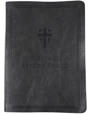 Bíblia de estudo Shedd - couro sintético chumbo