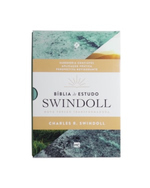 BÍBLIA DE ESTUDO SWINDOLL - NVT - CAPA AQUA