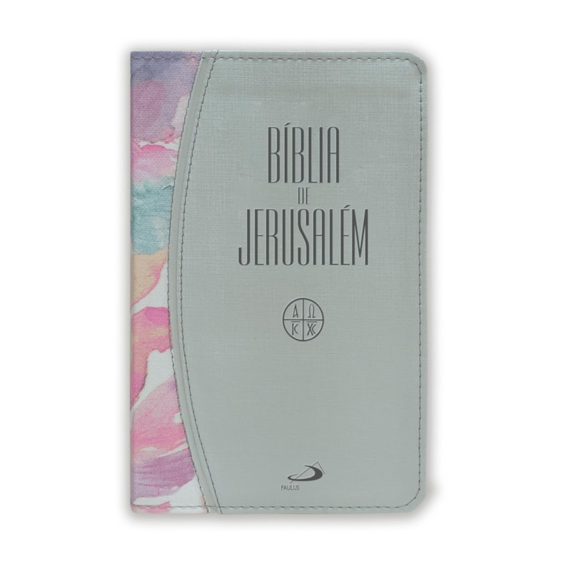 Bíblia de Jerusalém - Média / Zíper - Cinza